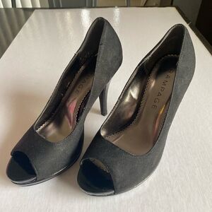 RAMPAGE Women’s Black Heels Size 7 1/2